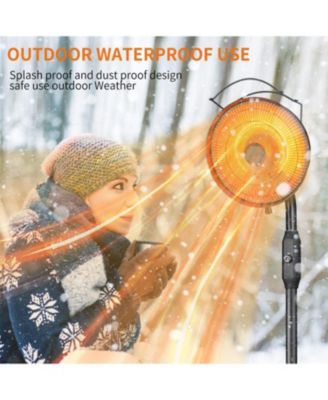 Outdoor Patio Heater, Electric Infrared Garden Patio Heater,Angle adjustable, Quiet operation, Energy saving, Quick heating for 3 seconds