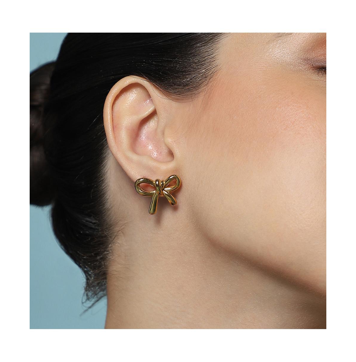 Women's The Bow-Knot Stud Earrings - California Gold