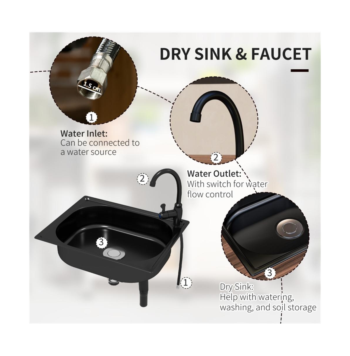 Outdoor Garden Workbench with Storage Shelves