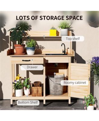 Multi-Layer Garden Work Bench for Potting and Storage