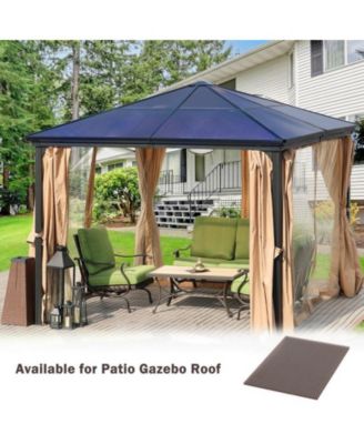 6Pcs 62'' (W) x 28'' (L) x 0.2'' Polycarbonate Gazebo Proof Panels,  Waterproof UV Protected Reinforced Sheets, Twin-Wall Bronze Sheets