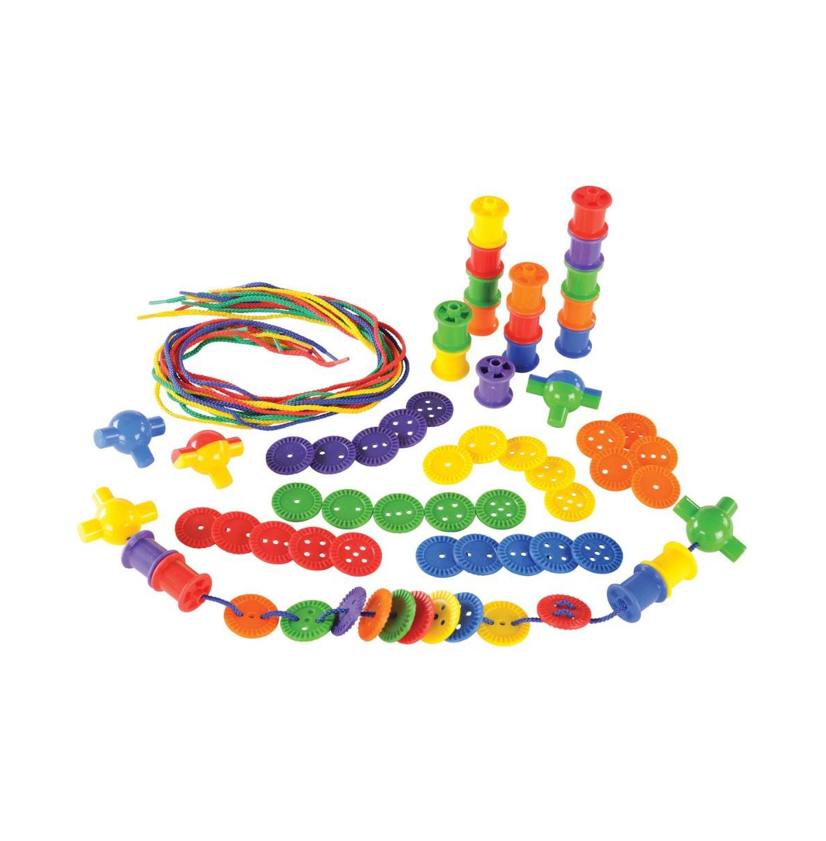 Kaplan Early Learning Buttons & Spools Lacing Set