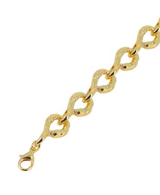Women's The Hammered Orb-Link Chain Bracelet - California Gold