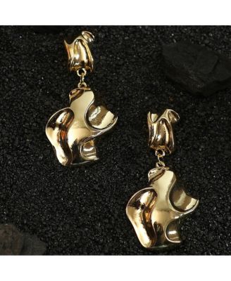 Women's The Eroded Drop Earrings - California Gold