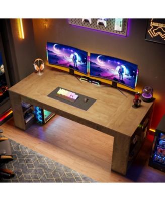 Wood Gaming Table,Two Person Desk, Double Computer Office Desk