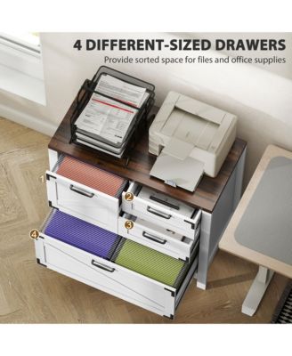 4 Drawer File Cabinet Filing Cabinet for Letter/A4/Legal Files