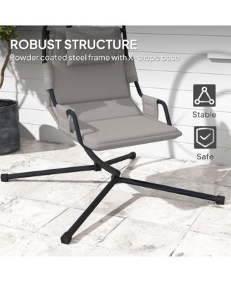 Hanging Hammock Swing Chair with PA Coating Cushion, Dark