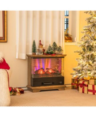 27 Inch Freestanding Fireplace with Remote Control