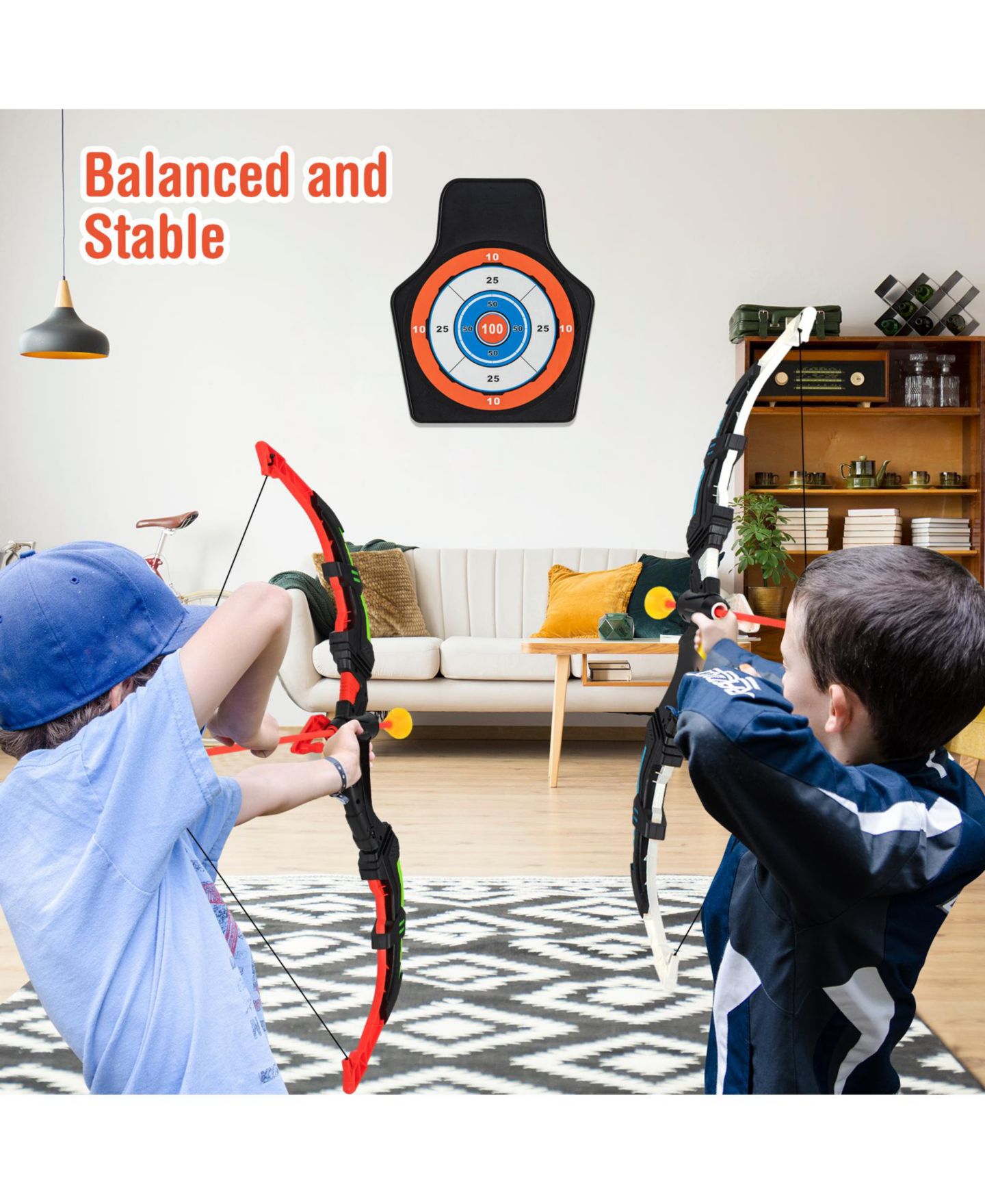 Детские игрушки SUGIFT Youth Archery Bow Set with 2 LED Light-Up Suction-Cup Bows, 20 Arrows, Ages 6+, цвет: Зелёный — фото 5
