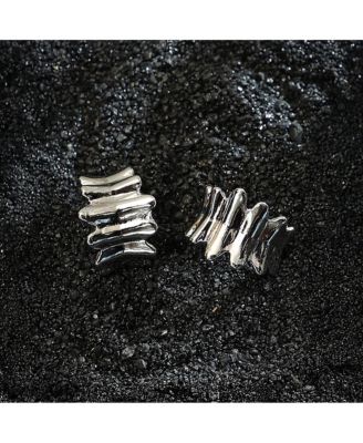 Women's The Ripple Hoop Earrings - Chrome Silver