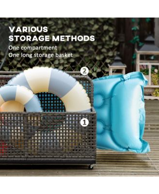 Pool Float Storage with Wheels, Pool Caddy, Dark