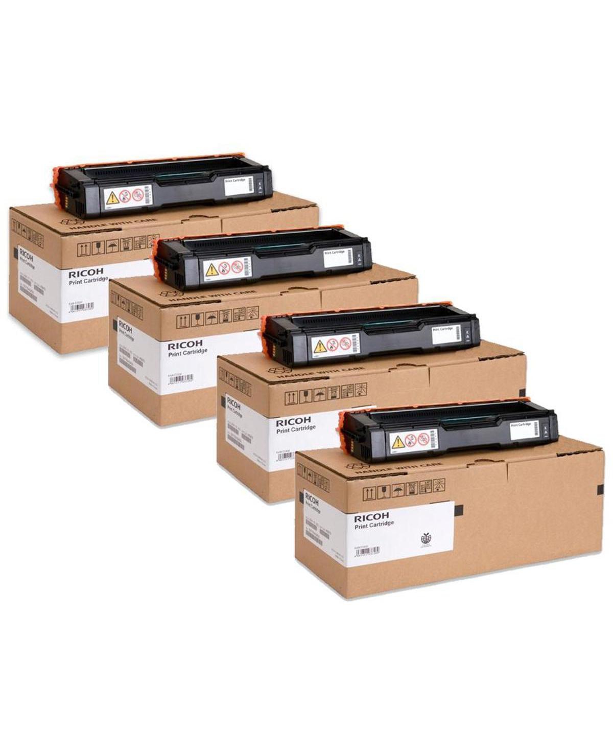 Ricoh Sp C252HA Toner Cartridge Kit For Sp C252DN /Sp C252SF Printers, Consists of Black (407653), Cyan (407654)Magenta, (407655), Yellow (407656),