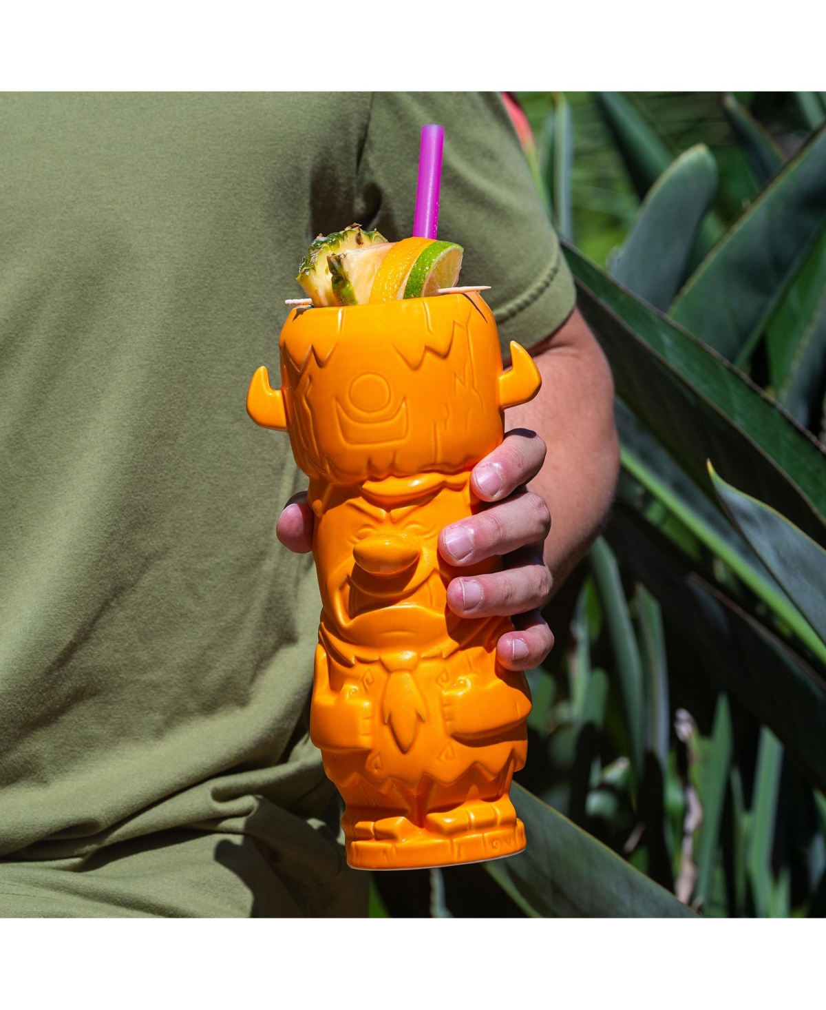 Geeki Tikis The Flintstones Mug Set | Fred & Barney Tiki Mugs | Holds 28 Ounces