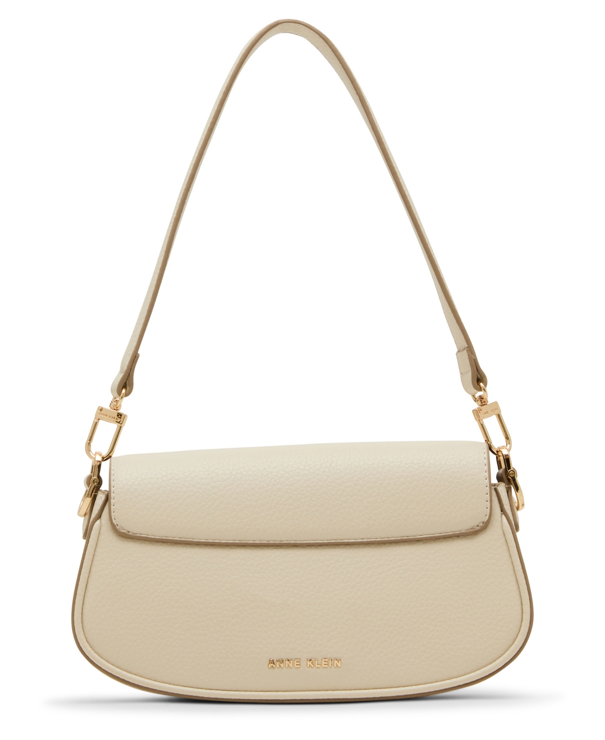Anne Klein Sculpted Plaque East West Small Shoulder Bag In Neutral