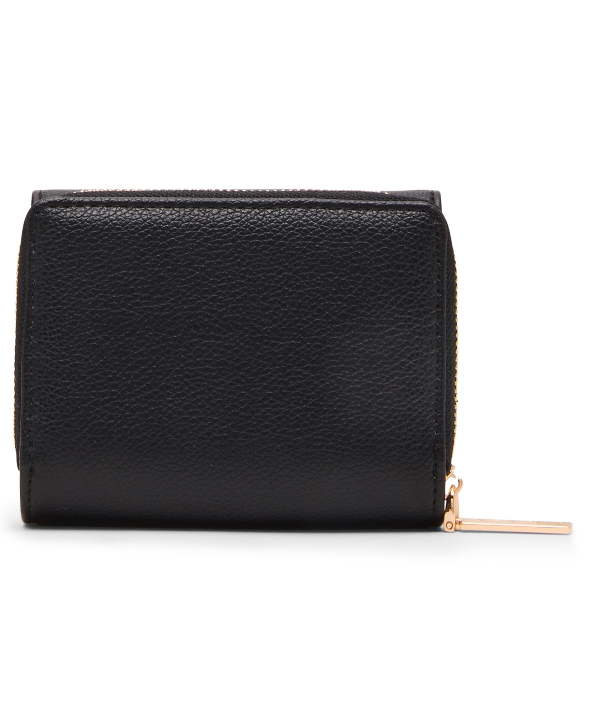 Anne Klein Oval Turn Lock Trifold Wallet In Black