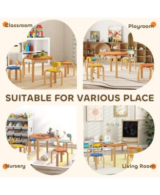 Kids Table and Chairs Set, 5 Piece Toddler Table and Chair Set