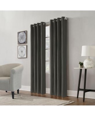 Edison Grommet Premium Quality Blackout Curtains Panel for Bedroom 52" x 63" Charcoal