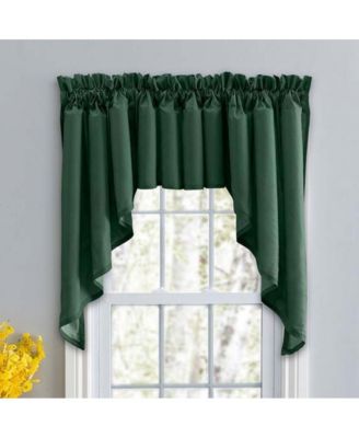 3"Rod Pocket High Quality Fabric Solid Color Window Lined Swag Set 126"x36" Harvest