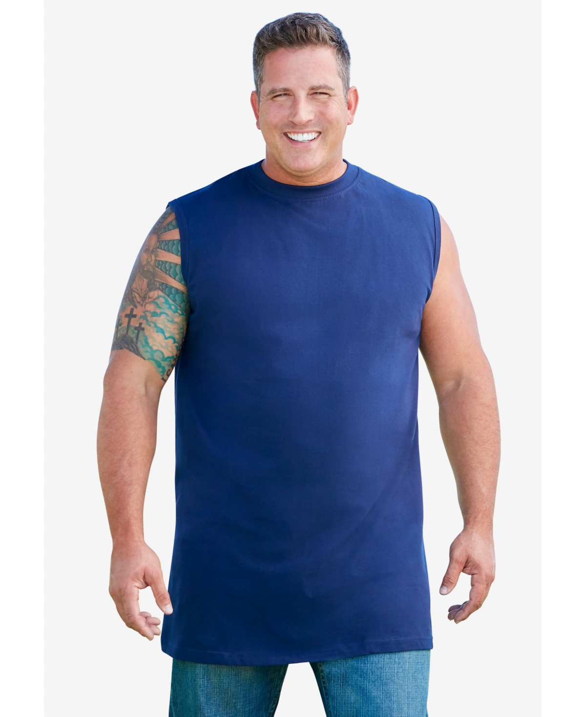 Boulder Creek Big & Tall by KingSize Longer-Length Heavyweight Muscle Tee