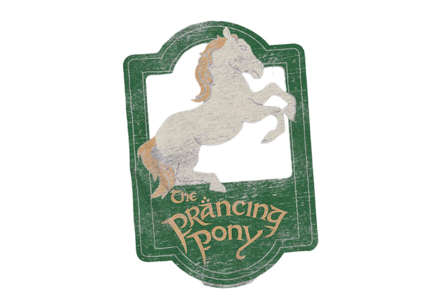 Мужская футболка Lord Of The Rings Big & Tall The Prancing Pony Sign T, цвет: Меланжевый — фото 2