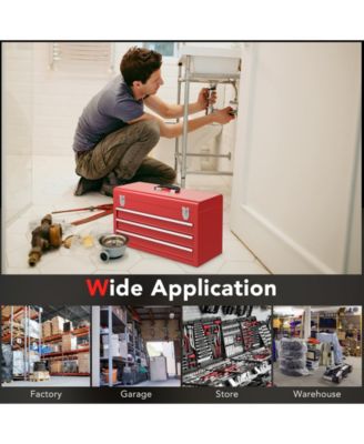 Portable Garage Mechanic Tool Cabinet Box with 3