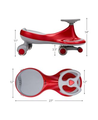 Wiggle Car Ride-on Toy with Flashing Wheels-Red