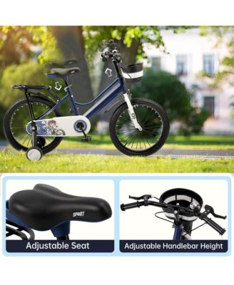 18-Inch Kids Bike with Anti-Pinch Chain Guard & Anti-Tip Training Wheels for All-Round Protection