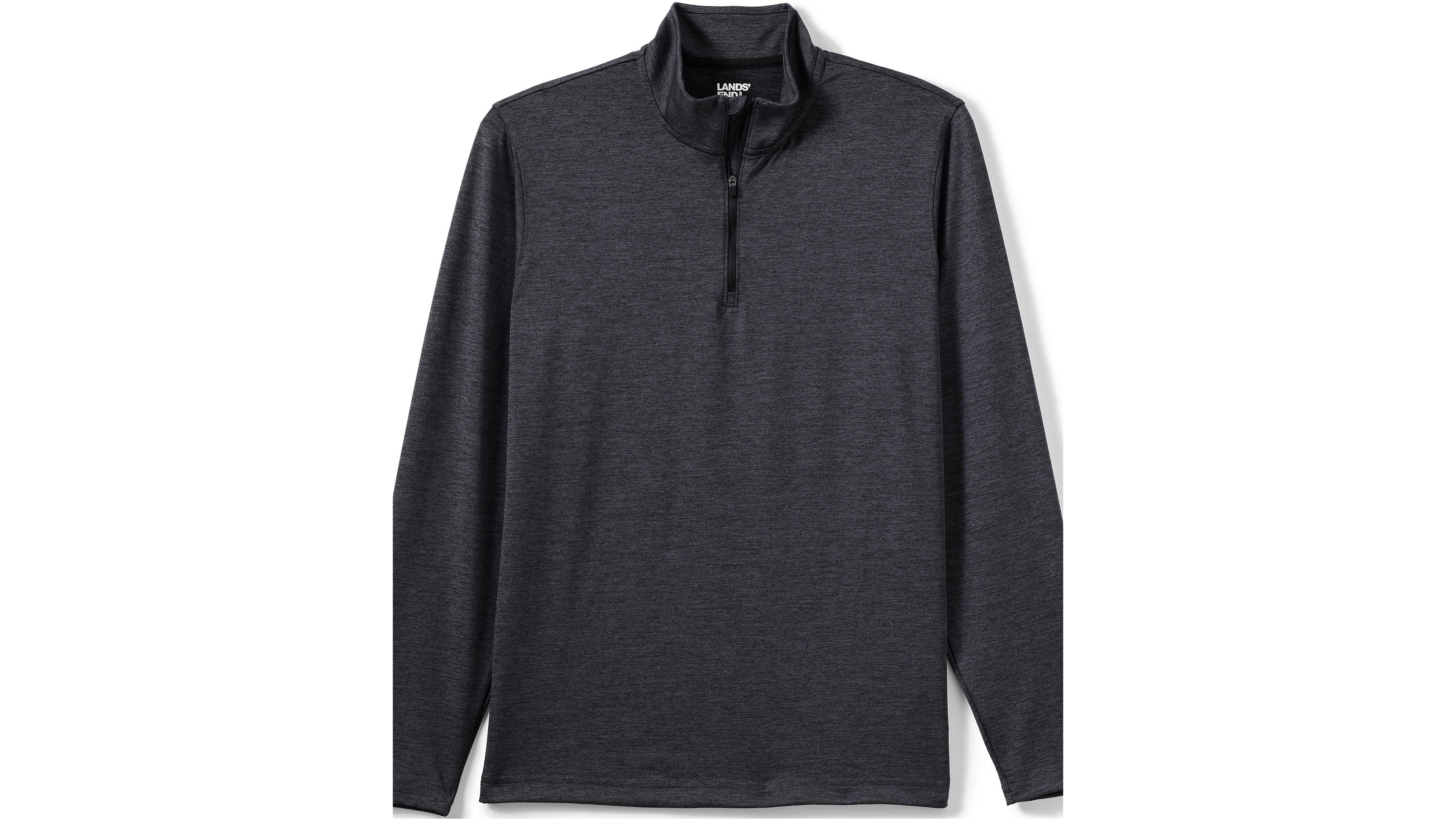 Lands' End Unisex Rapid Dry Space Dye Quarter Zip Pullover Shirt