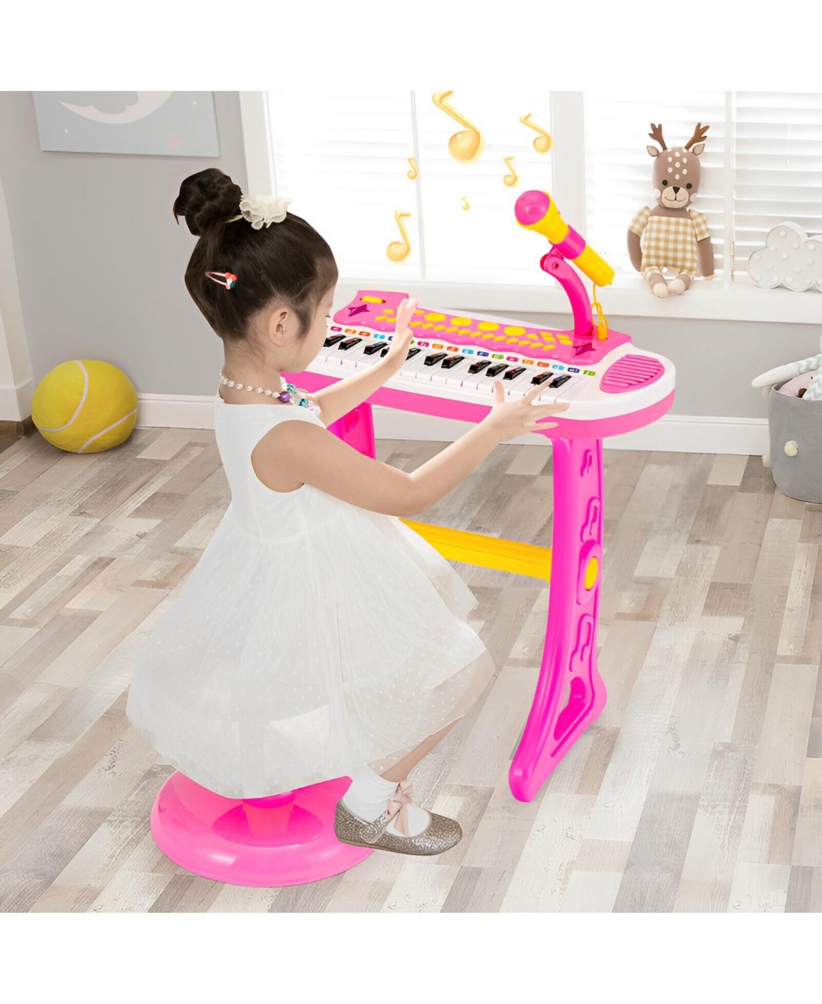 Sugift 31-Key Kids Piano Keyboard Toy with Microphone and Multiple Sounds for Age 3+