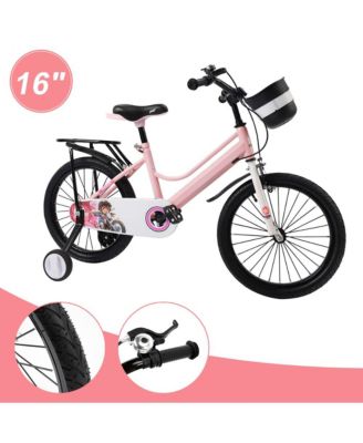16-Inch Kids Bike with Anti-Pinch Chain Guard & Anti-Tip Training Wheels for All-Round Protection