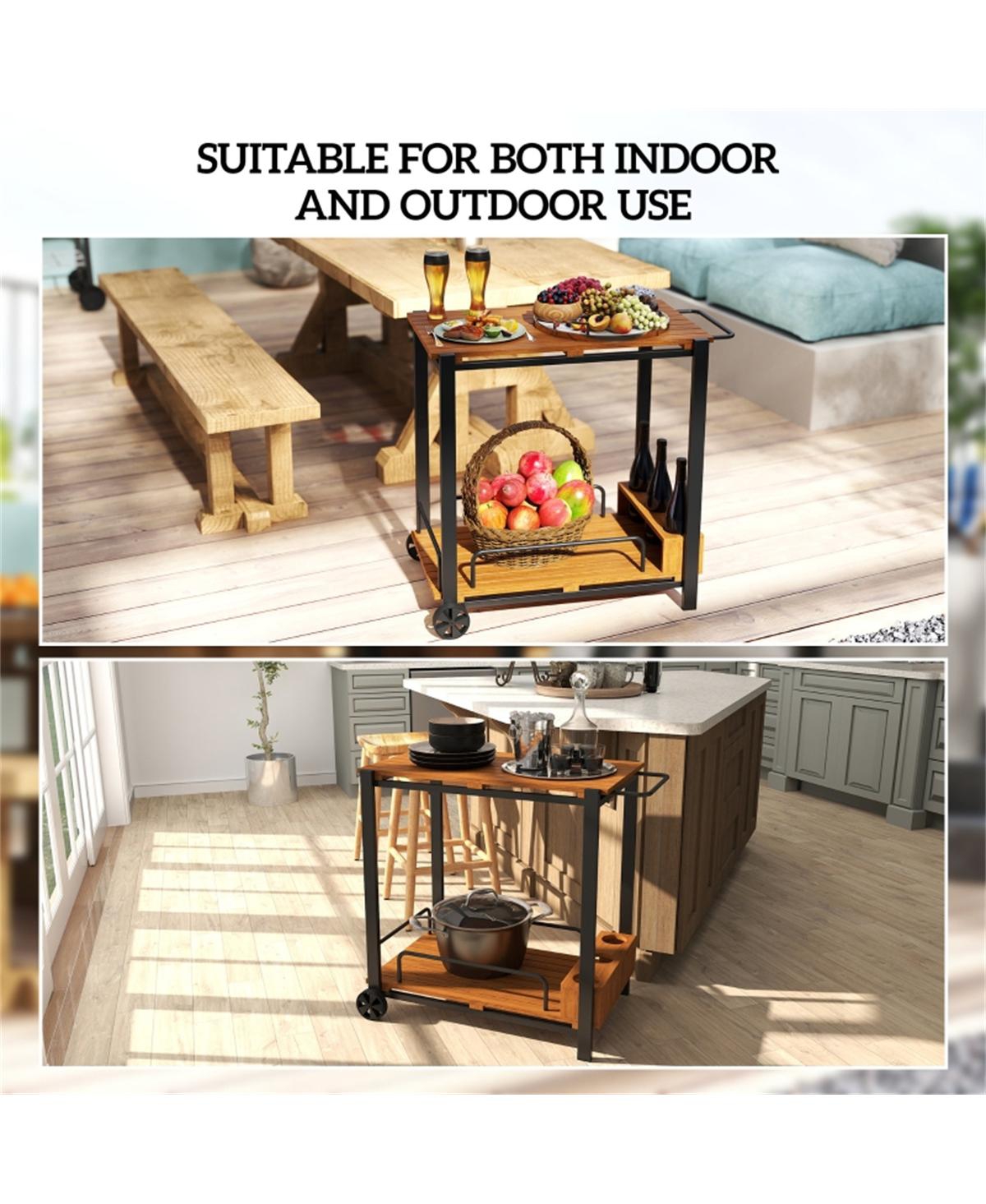 Heavy-Duty Camping Cart with Storage, Prep Area, and Portable Design