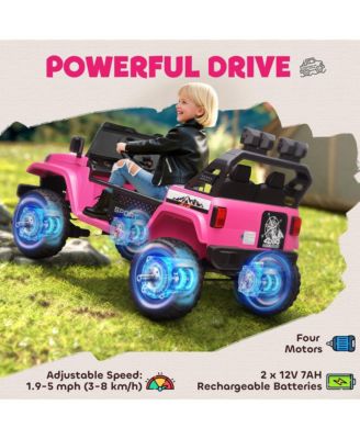 24V Ride on Truck Car with 2-Seater, Electric Car with 4 Motors,