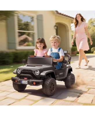 24V Ride on Truck Car with 2-Seater, Electric Car with 4 Motors,