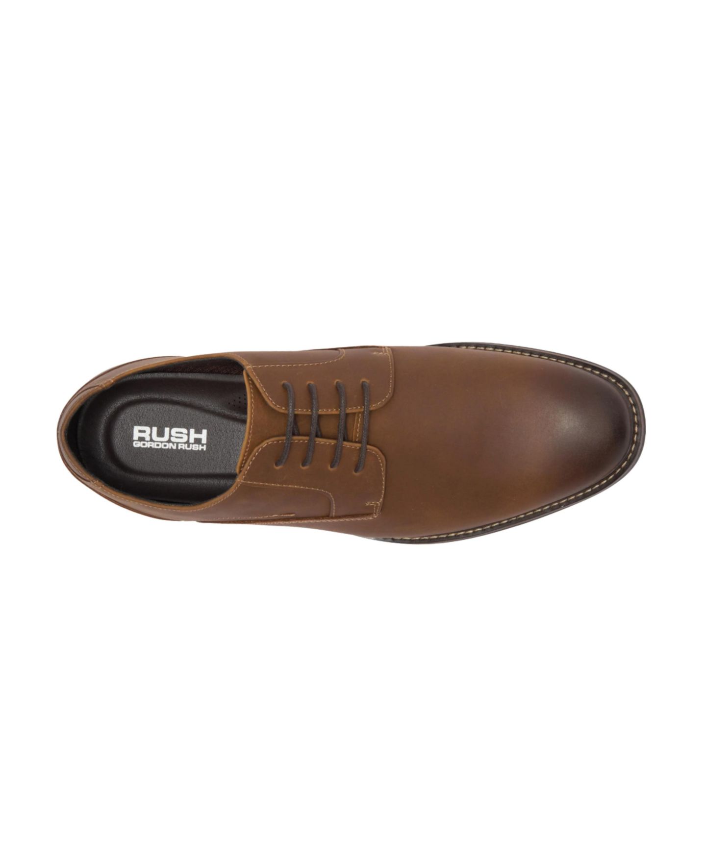 Мужские туфли RUSH Gordon Rush Casual Plain Toe Lace Up, цвет: Рыжевато-коричневый — фото 4