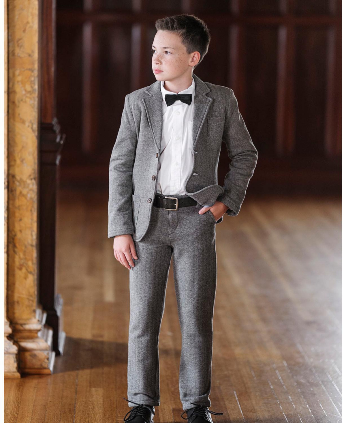 Hope & Henry Toddler Boys Fleece Suit Pant Made with Organic Cotton