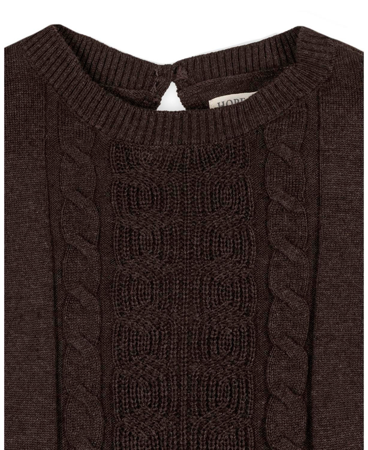 Hope & Henry Toddler Girls Organic Flutter Sleeve Cable Sweater Dress