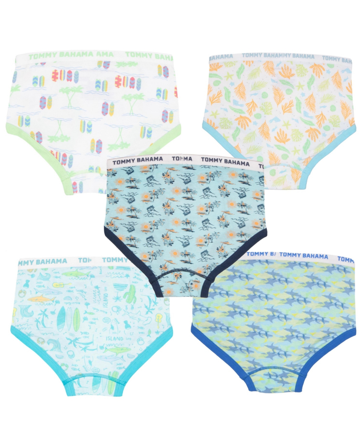 Tommy Bahama Little Boys 5-Pack Cotton Briefs Underwear