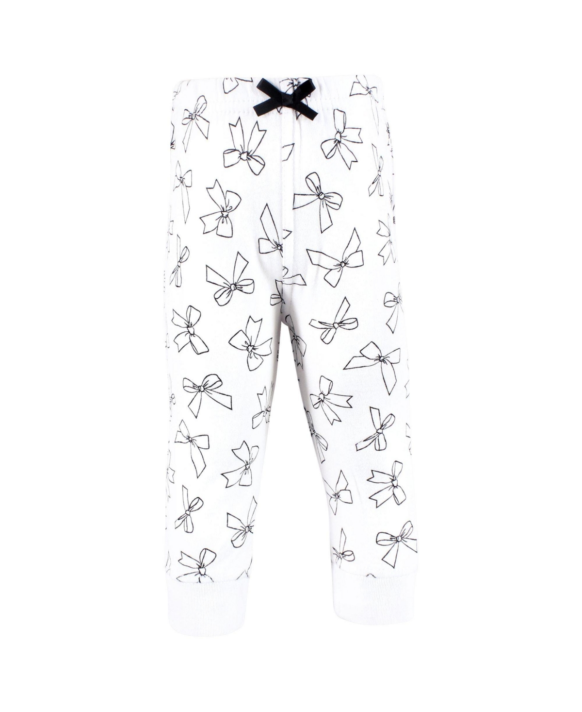 Hudson Baby Toddler Girls Cotton Pants and Leggings, Houndstooth Bows