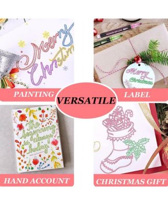 8 Colors Coloring Lightstick Graffiti Pen, Outline Markers, Assorted Colors, Perfect for Art and Craft Supplies