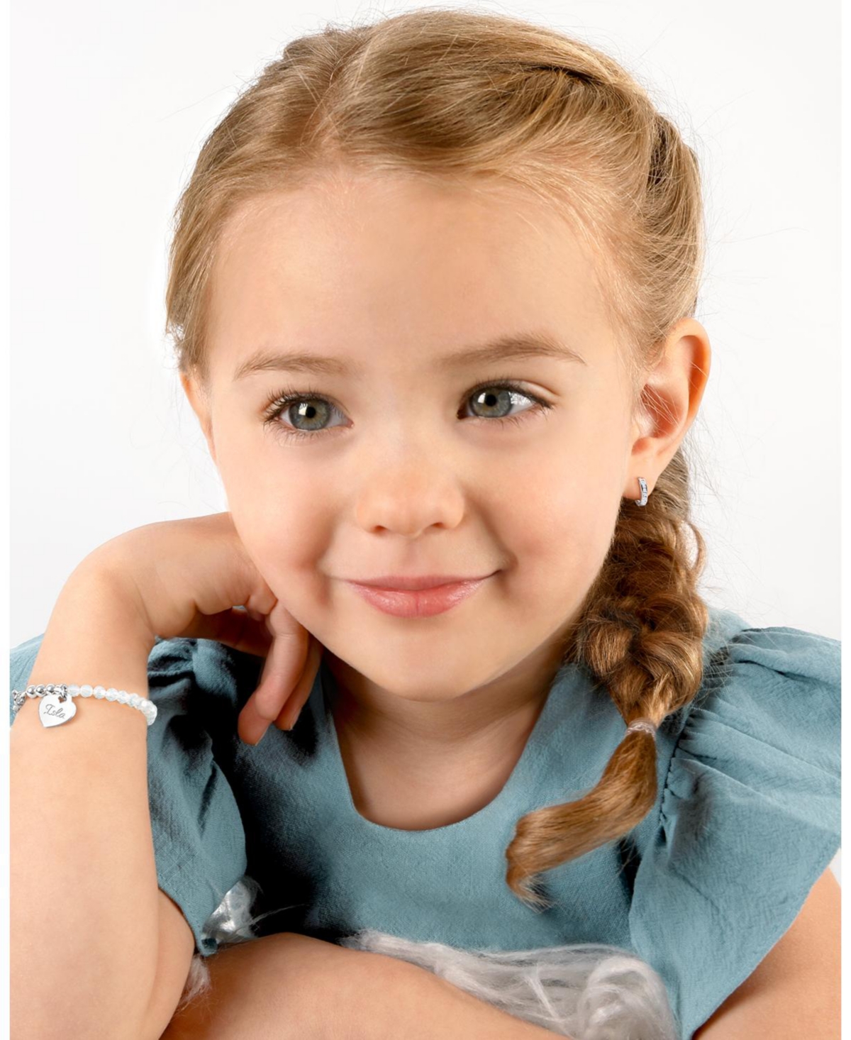 Tiny Blessings Children's Sterling Silver Channel Cut Cz 11mm Huggie Hoops Earrings