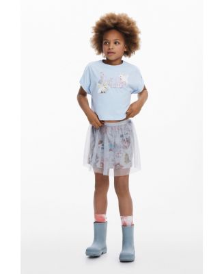 Girls Girls's Cropped T-shirt with shiny logo rabbits