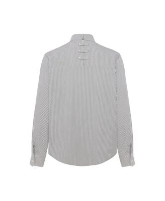 Men's Striped Cotton-Blend Woven Relaxed-Fit Shirt