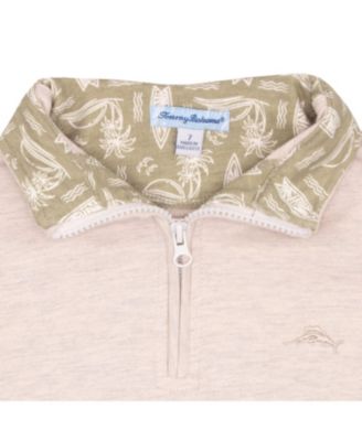 Big Boys Quarter-Zip Long Sleeve Knit Shirt