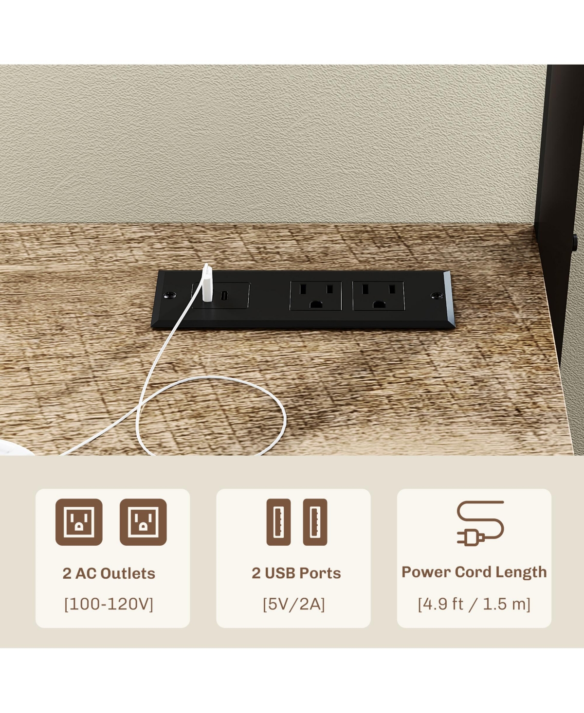 Homcom Baker's Rack, Bar Cabinet with Power Outlet,