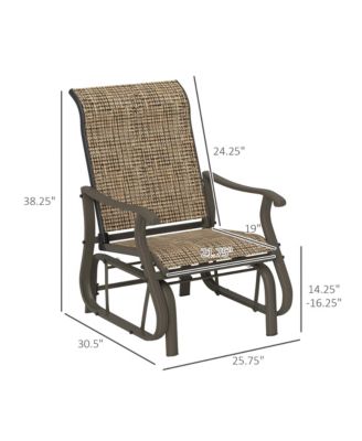 Outdoor Glider Chair, Steel Rocking Chair,