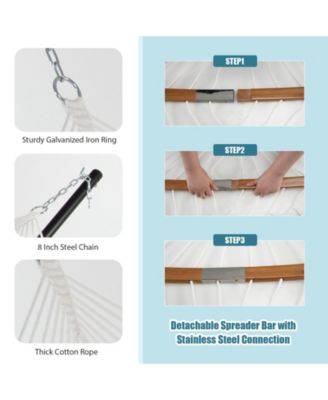 Outdoor Hammock with Detachable Pillow.