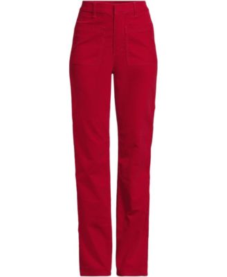 Petite Corduroy High Rise Rail Straight Leg Pants