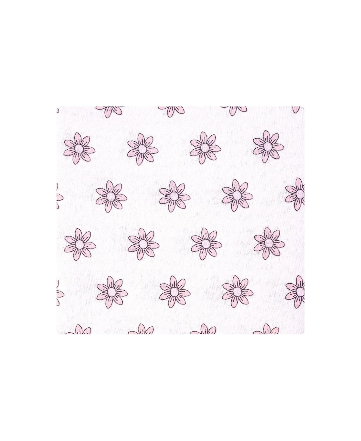 Hudson Baby Infant Girls Cotton Flannel Receiving Blankets 7-Pack Bundle, Pink Mint Floral, One Size