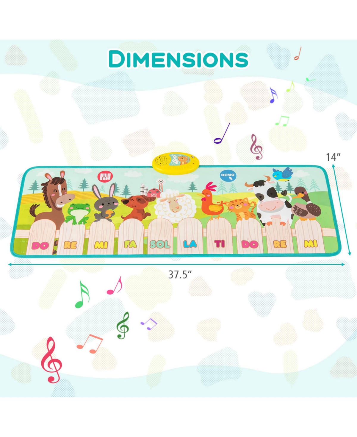 Floor Piano Mat for Toddlers Baby Musical Touch Dancing Keyboard Play Mat Gift