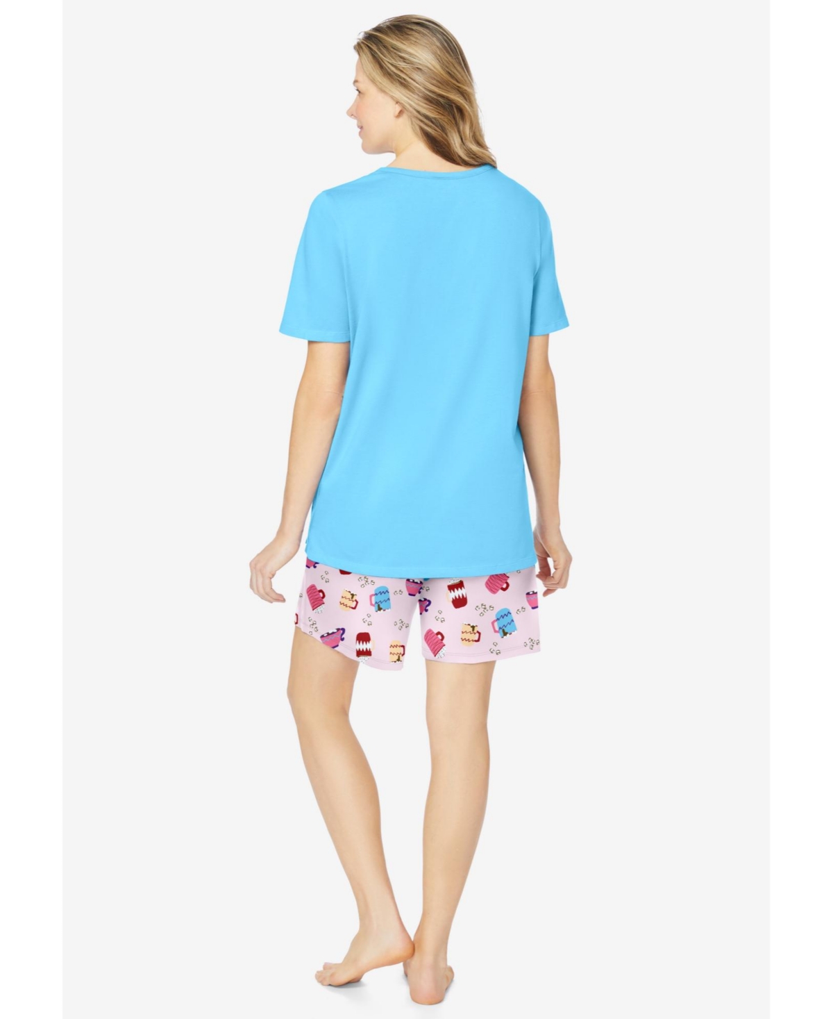 Dreams & Co. Women's Knit Pj Short Set